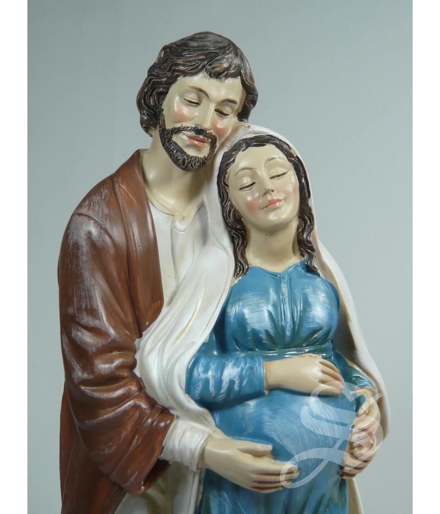 SAN JOSE Y VIRGEN MARIA EN CINTA DE PIE 19,8 CM.