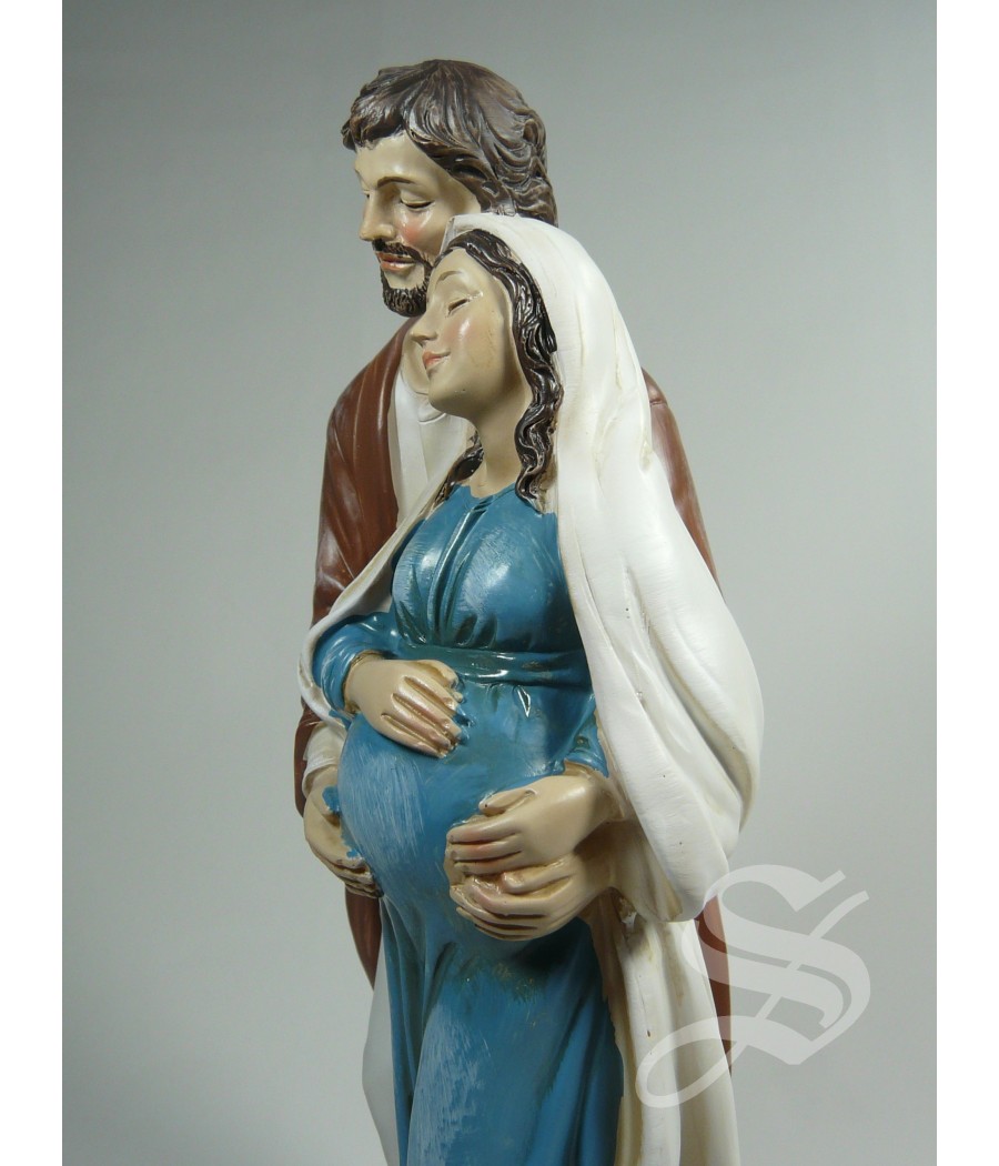 SAN JOSE Y VIRGEN MARIA EN CINTA DE PIE 19,8 CM.