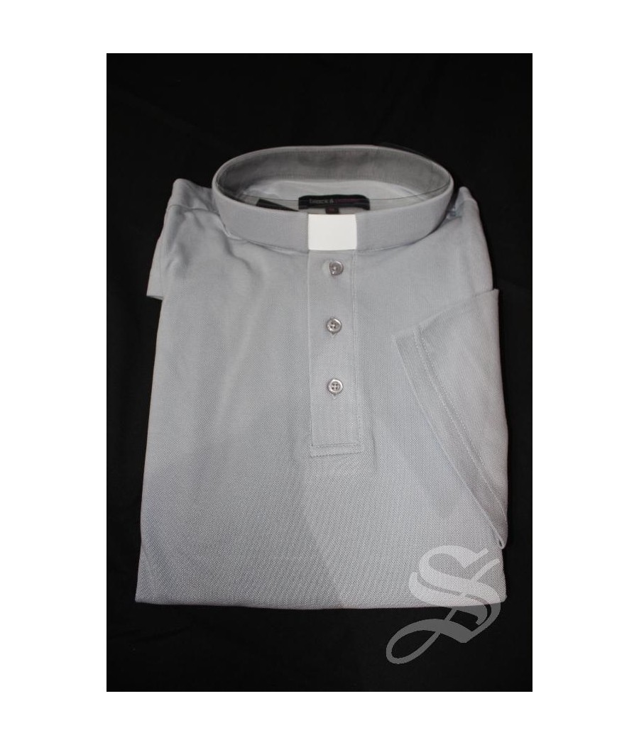 POLO MANGA CORTA GRIS CLARO 3XL