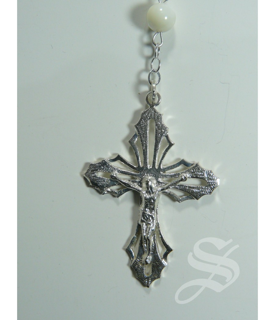 ROSARIO NACAR Y ALPACA REDONDO 6 MM. MODERNO