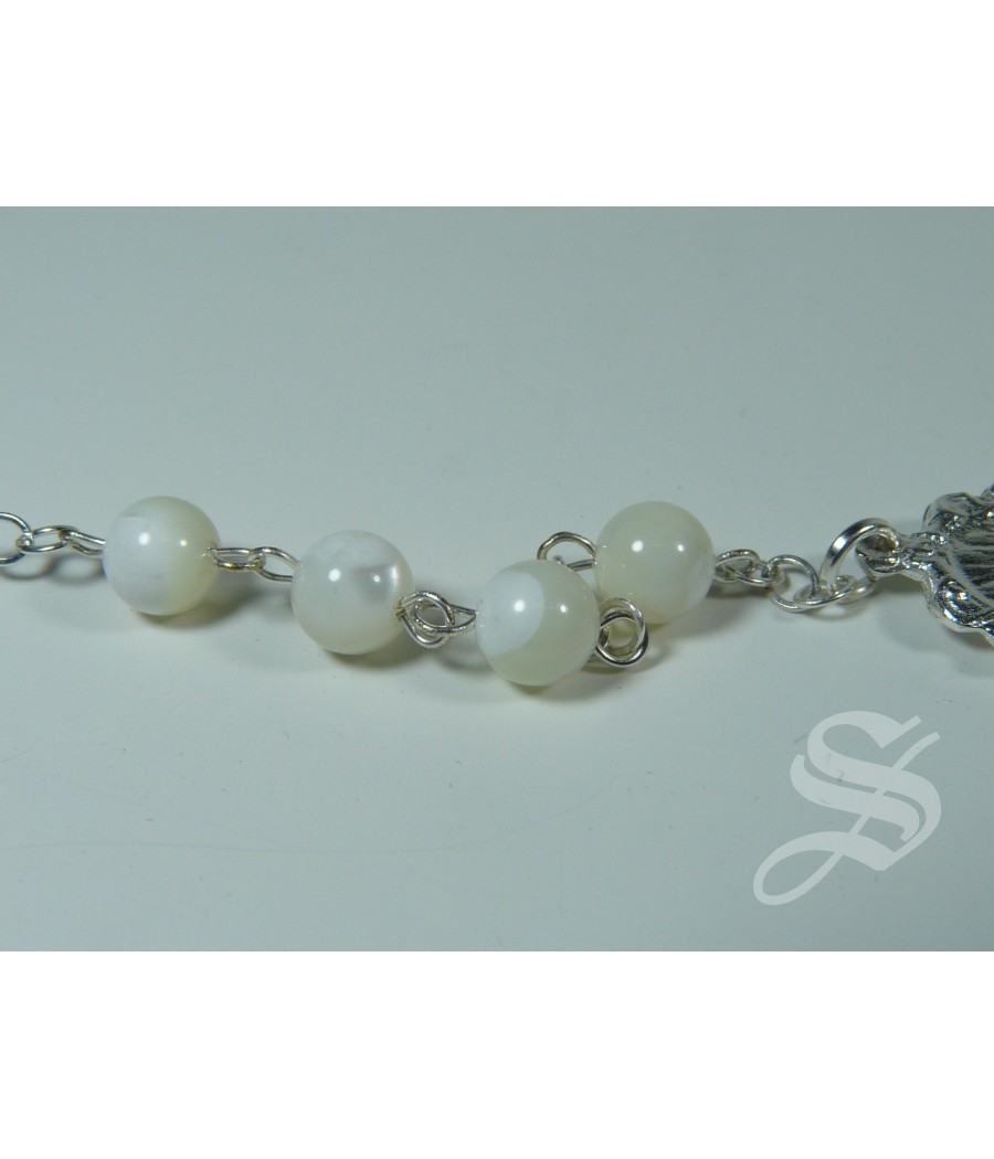 ROSARIO NACAR Y ALPACA REDONDO 6 MM. MODERNO