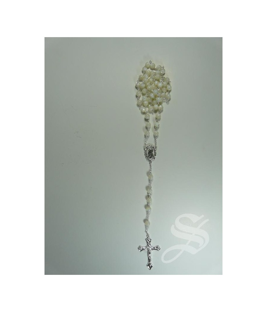 ROSARIO NACAR Y PLATA REDONDO 6 MM. MODERNO
