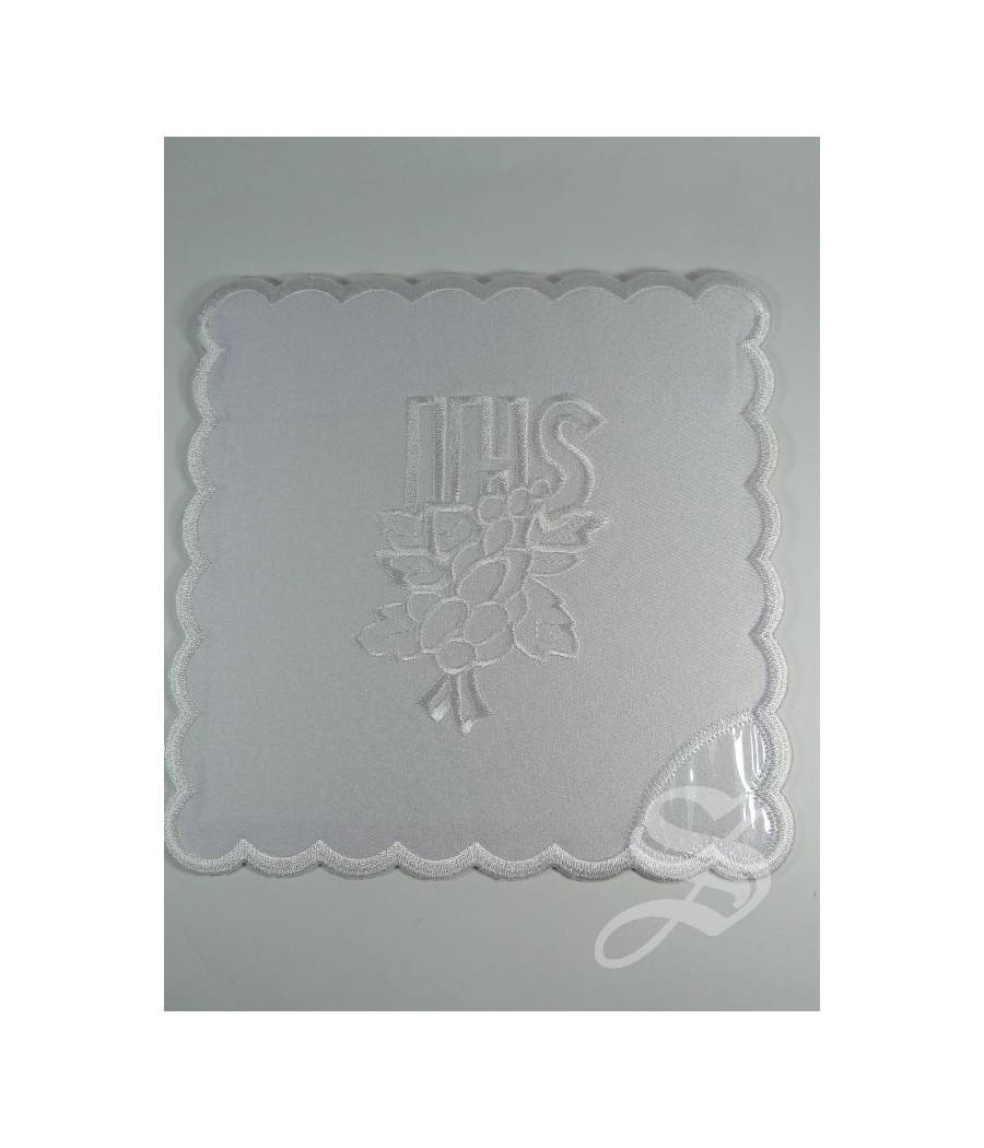 PALIA HILO 17 X 17 BORDADO ESPIGAS Y UVAS BLANCA