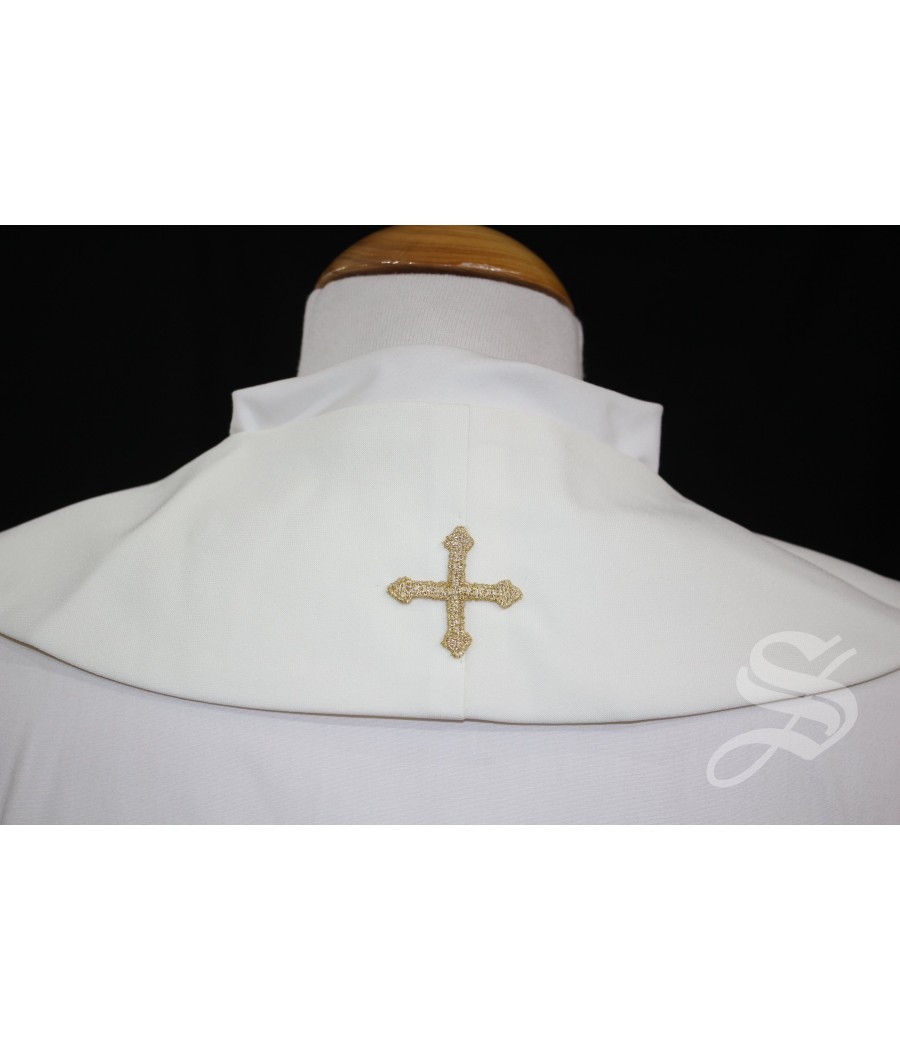 ESTOLA BLANCA BORDADA JHS CON CRUZ