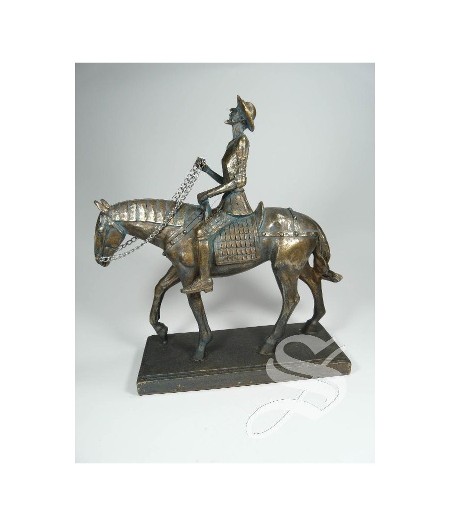 QUIJOTE A CABALLO RESINA 20*7*22.