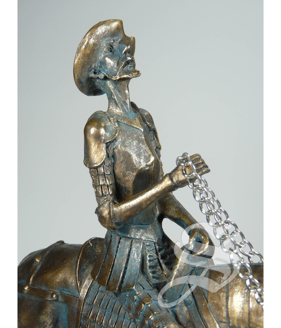 QUIJOTE A CABALLO RESINA 20*7*22.