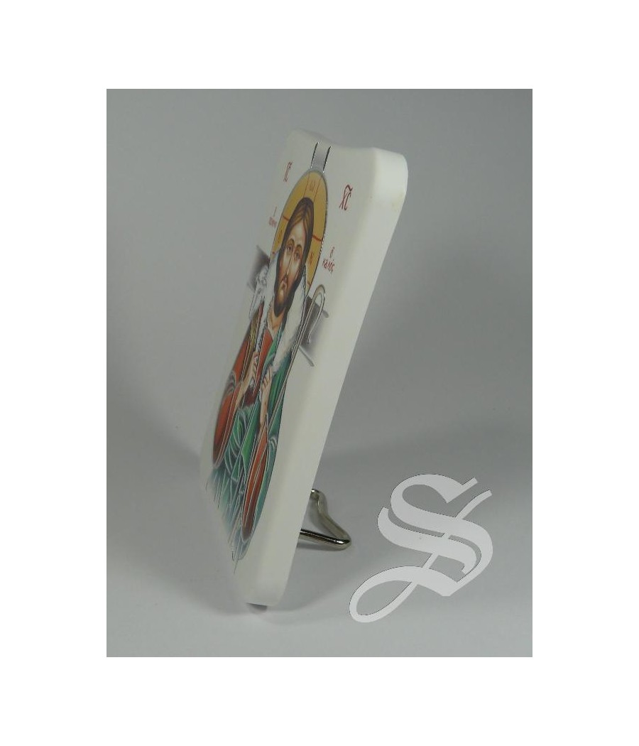 CUADRO POLIMERO EFECTO PIEDRA 9 * 12 BUEN PASTOR DETALLES PLATEADOS