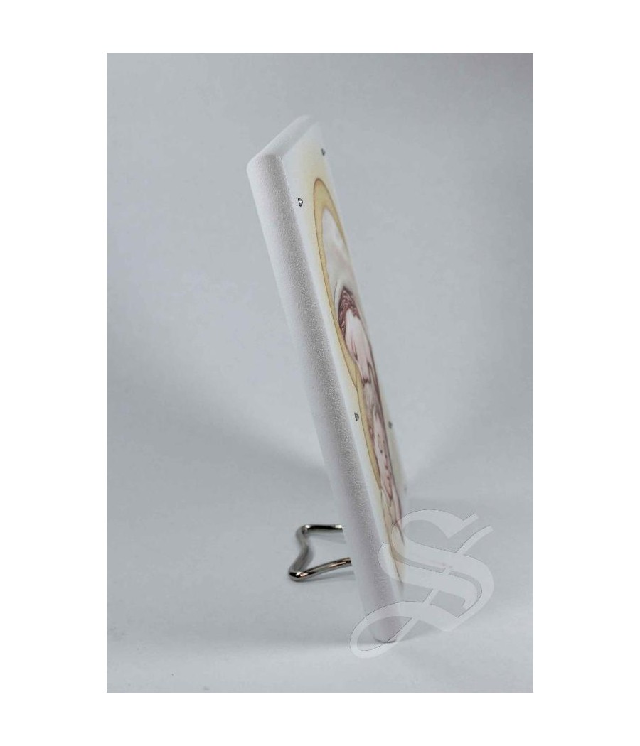 CUADRO MADERA 10 * 15 VIRGEN CON NIÑO Y CRISTALES STRASS