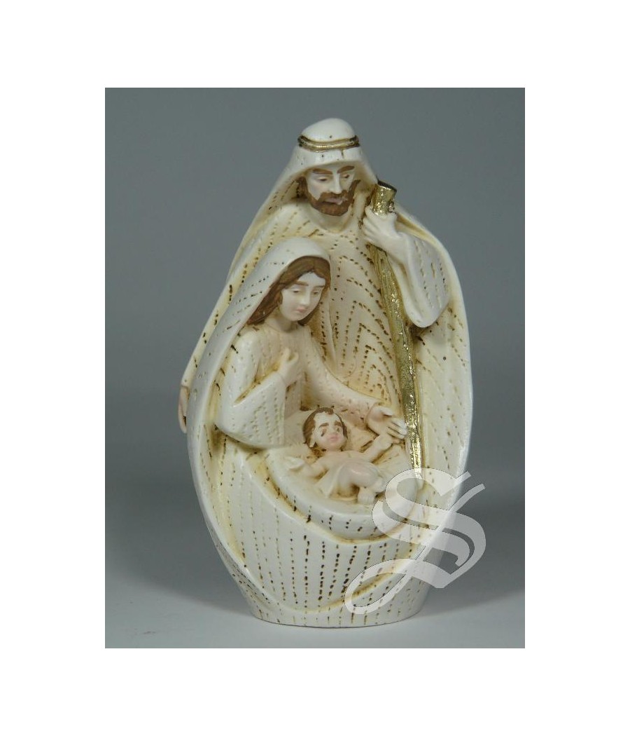 NACIMIENTO EN RESINA 8 CM. IMITACION MADERA CON CAJA REGALO