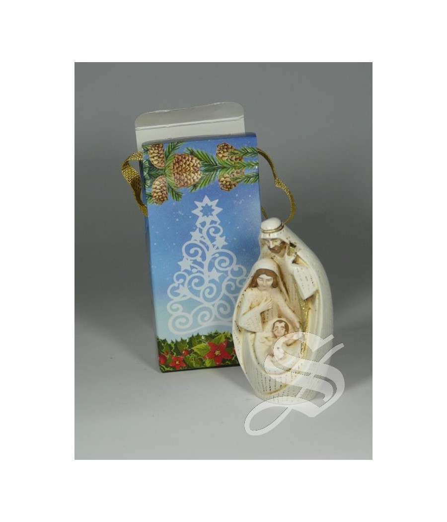 NACIMIENTO EN RESINA 8 CM. IMITACION MADERA CON CAJA REGALO