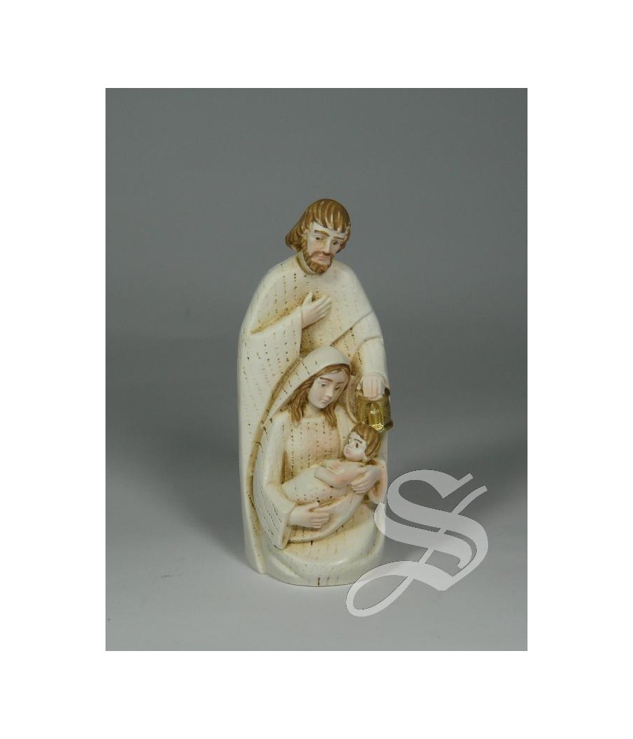 NACIMIENTO EN RESINA 8 CM. IMITACION MADERA CON CAJA REGALO
