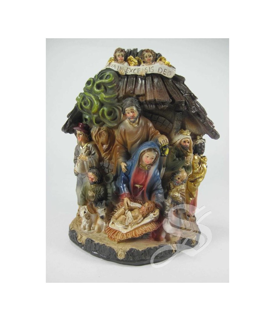 NACIMIENTO PINTADO A MANO RESINA 11 CM