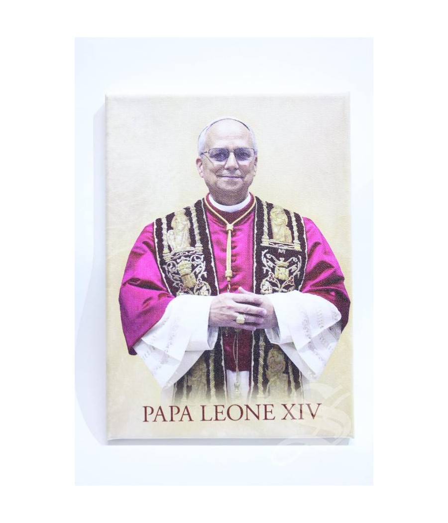 CUADRO LIENZO PAPA LEON XIV 18X25 CM