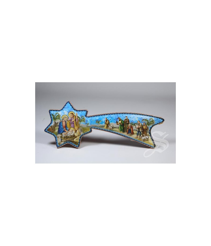 ESTRELLA NACIMIENTO Y EPIFANÍA DETALLES DORADOS 11 * 5 CM.