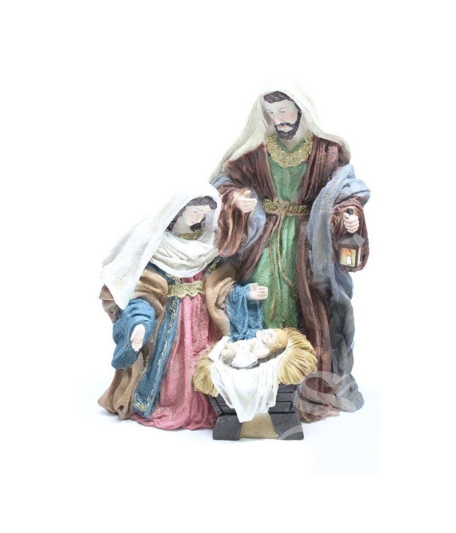 NACIMIENTO EN RESINA PINTADO A MANO 21*25 CM