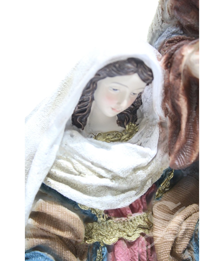 NACIMIENTO EN RESINA PINTADO A MANO 21*25 CM