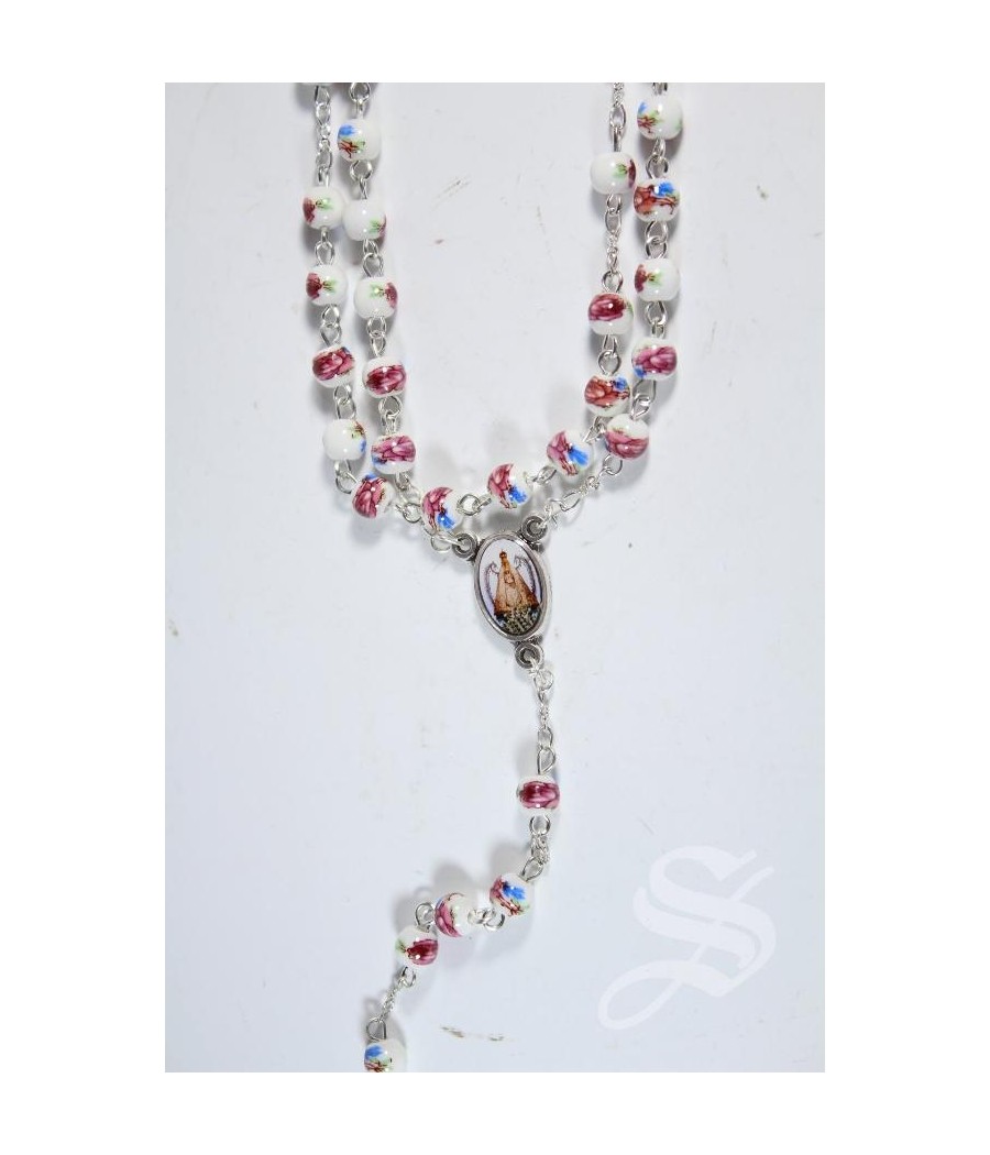 ROSARIO CERAMICA 6 MM. ROSA VIRGEN DEL PRADO