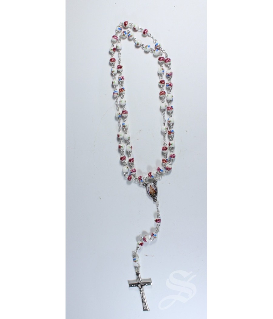 ROSARIO CERAMICA 6 MM. ROSA VIRGEN DEL PRADO