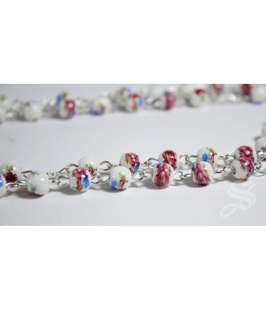 ROSARIO CERAMICA 6 MM. ROSA VIRGEN DEL PRADO