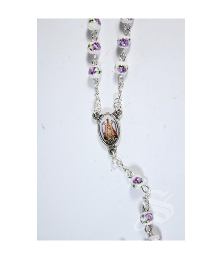 ROSARIO CERAMICA 6 MM ROJO VIRGEN DEL PRADO