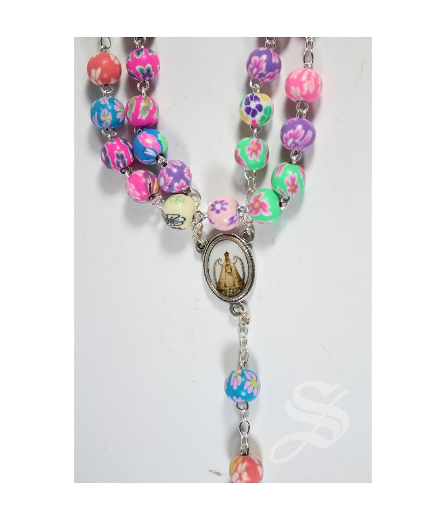 ROSARIO FIMO 8 MM. VIRGEN DEL PRADO INFANTIL