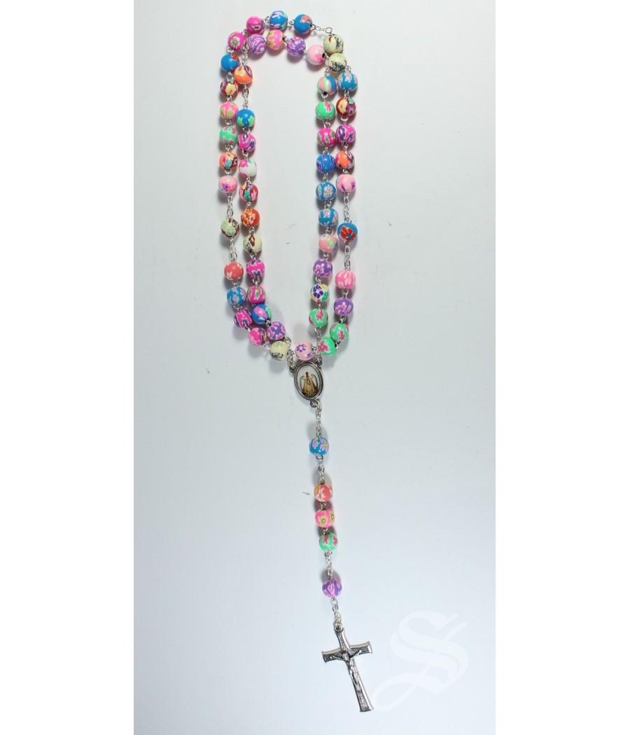 ROSARIO FIMO 8 MM. VIRGEN DEL PRADO INFANTIL