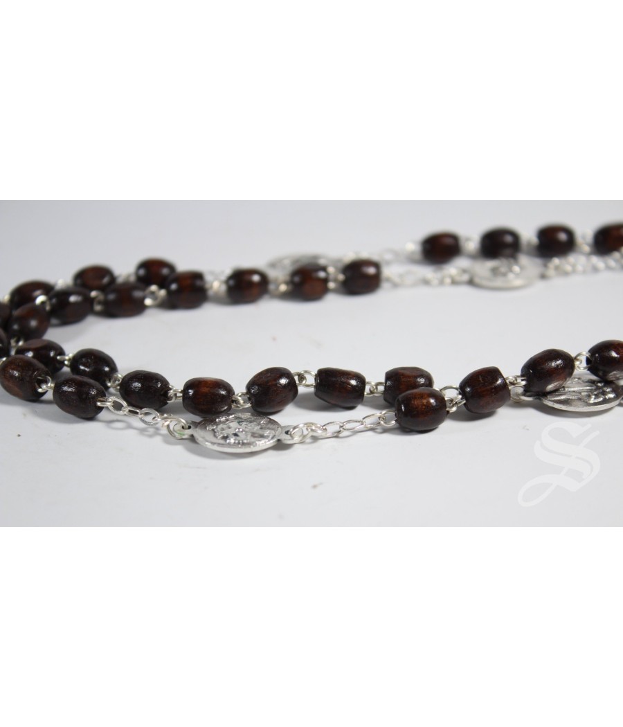 ROSARIO SIETE DOLORES MARRON 6 X 8 MM