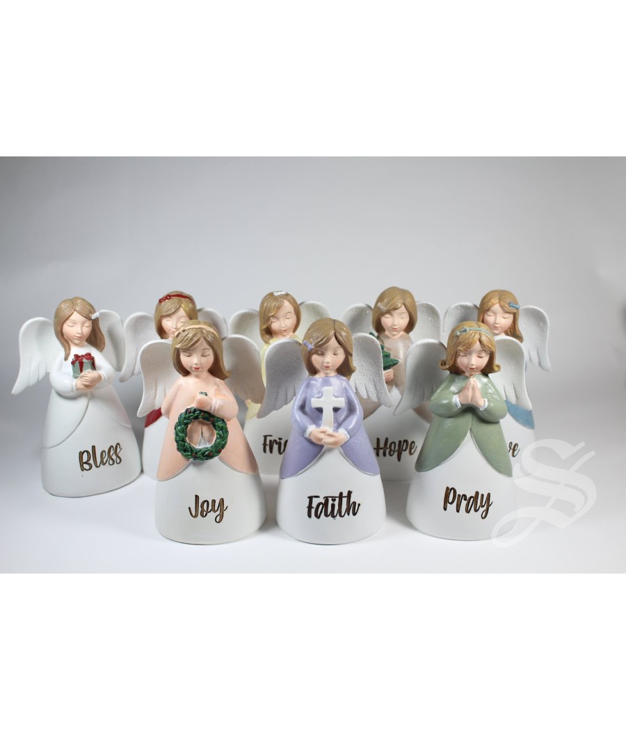 ANGEL NAVIDAD CON TEXTO 10 CM.