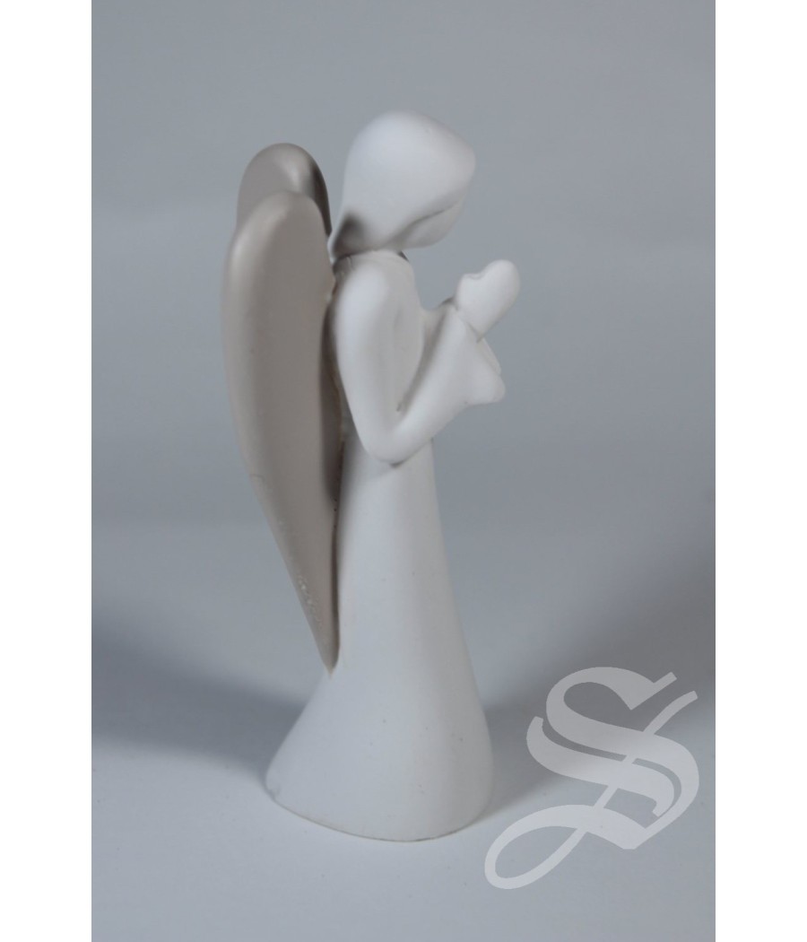 ANGEL EN RESINA MANOS JUNTAS 9 CM. CON CAJA REGALO