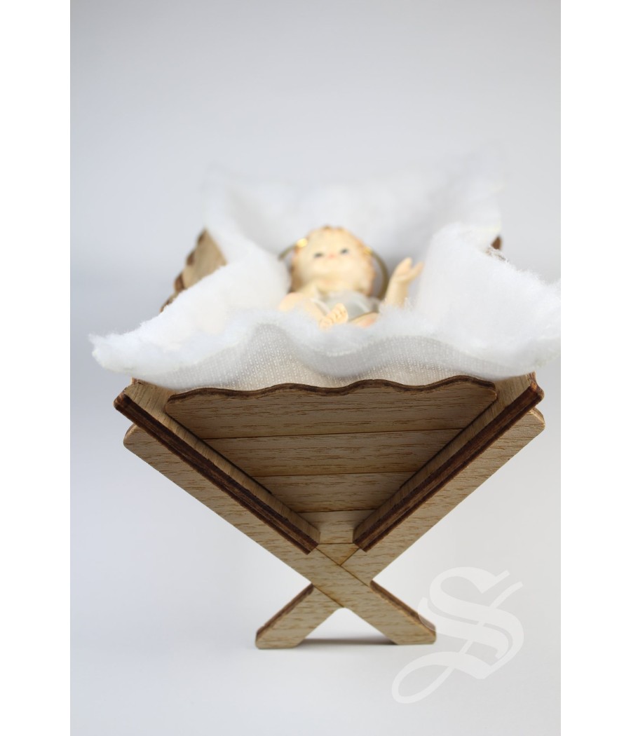 CUNITA EN MADERA COMPONIBLE PARA NIÑO 15 CM