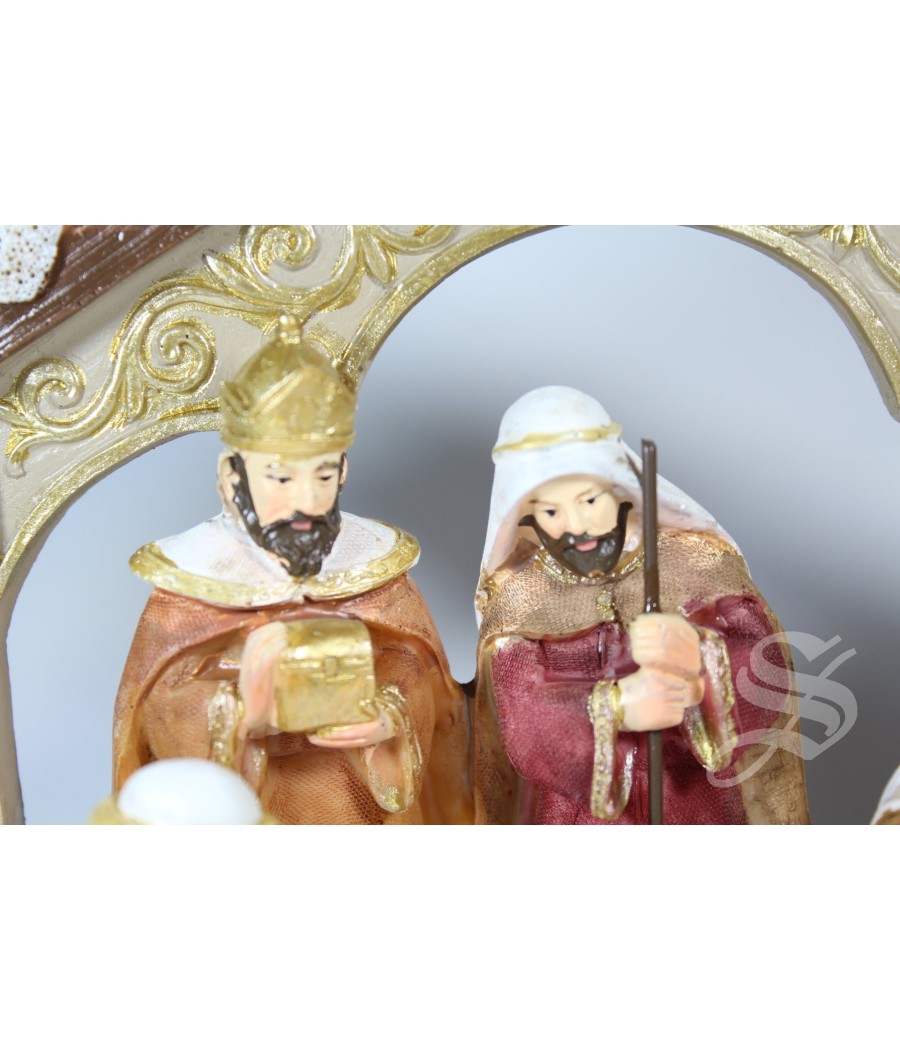 NACIMIENTO RESINA TEJADO NEVADO 24,5 X 8,5 X 19 CM.