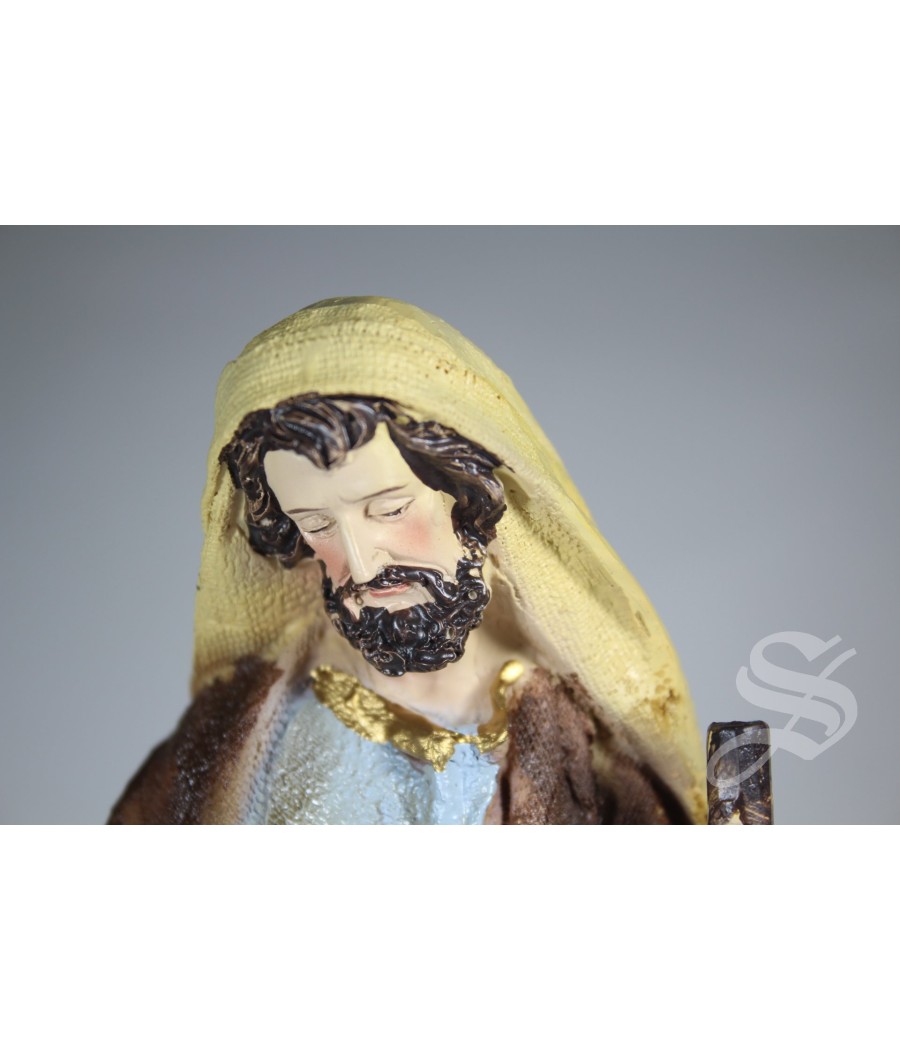 NACIMIENTO CON PASTOR 23,8 CM. RESINA