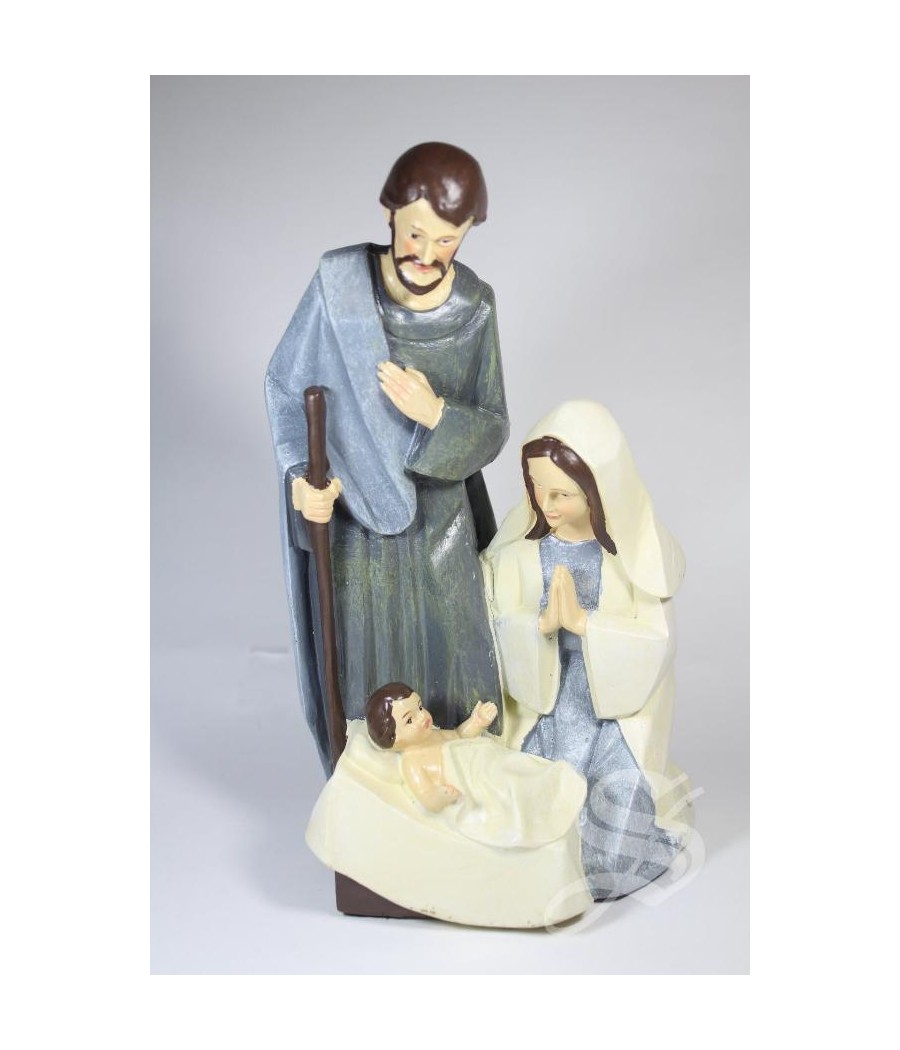 GRUPO NACIMIENTO RESINA TONO AZUL  20 CM.