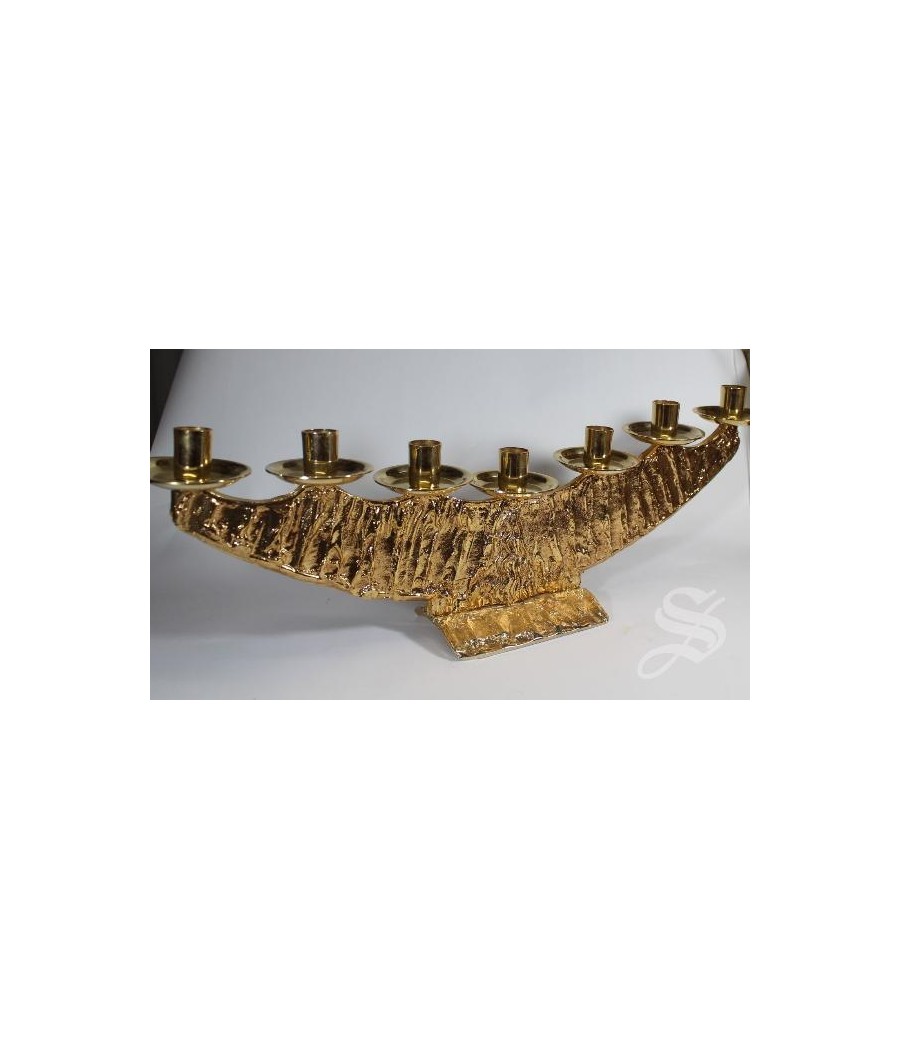 CANDELERO 7 VELAS MENORAH BRONCE 47 CM. VELAS Ø 20 MM.