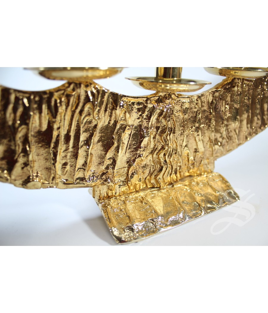 CANDELERO 7 VELAS MENORAH BRONCE 47 CM. VELAS Ø 20 MM.