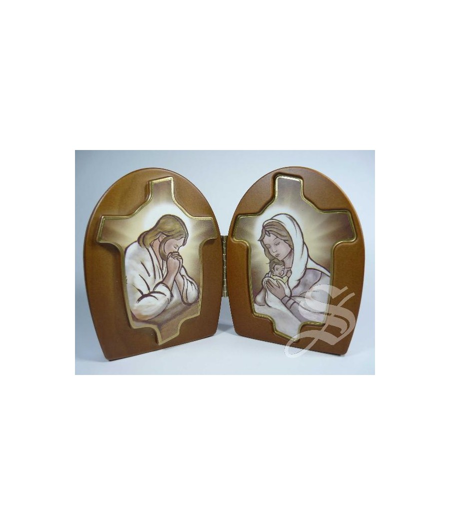 DIPTICO ICONOS ENCASTRADO 20*13 VIRGEN Y CRISTO ORANTE