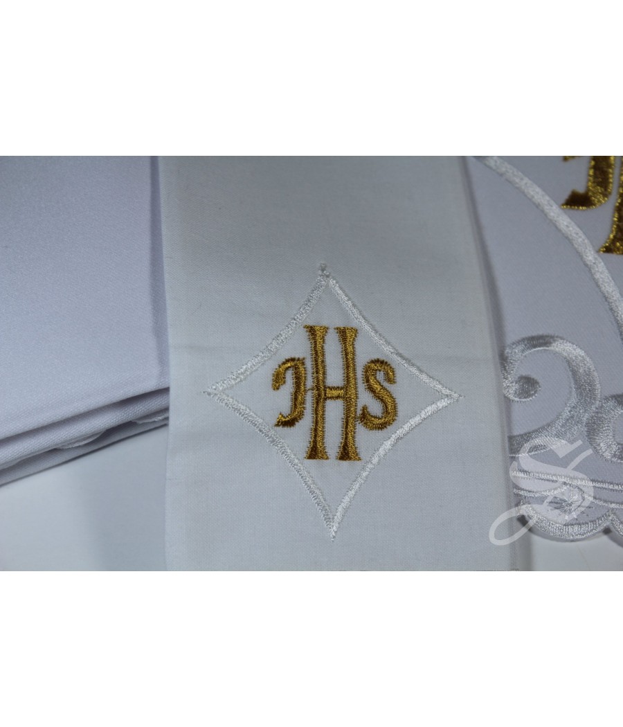 JUEGO PAÑOS ALTAR 4 PZS. IHS