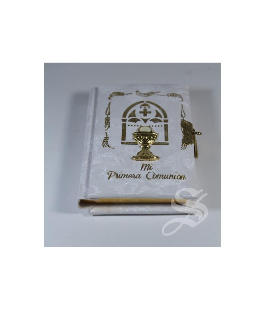 MISAL NACARINA COMUNION CALIZ RELIEVE DORADO 11 * 7