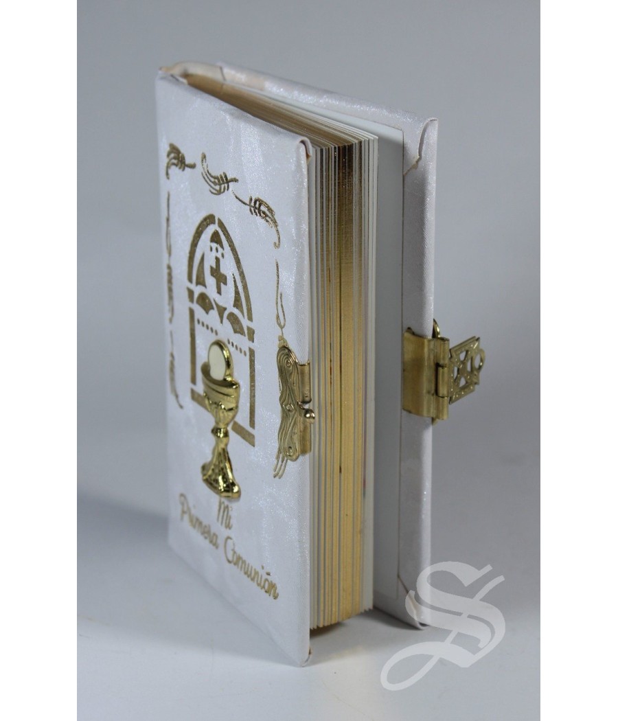 MISAL NACARINA COMUNION CALIZ RELIEVE DORADO 11 * 7