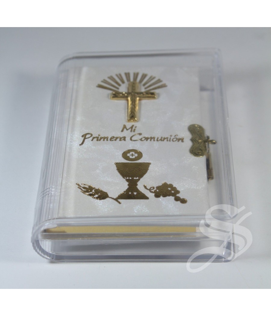 MISAL NACARINA COMUNION CRUZ RELIEVE Y CALIZ 11 * 7