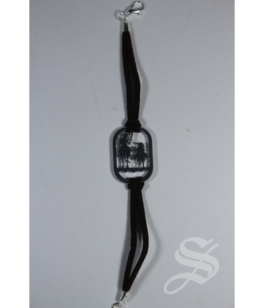 PULSERA QUIJOTE BROCHE PLATEADA