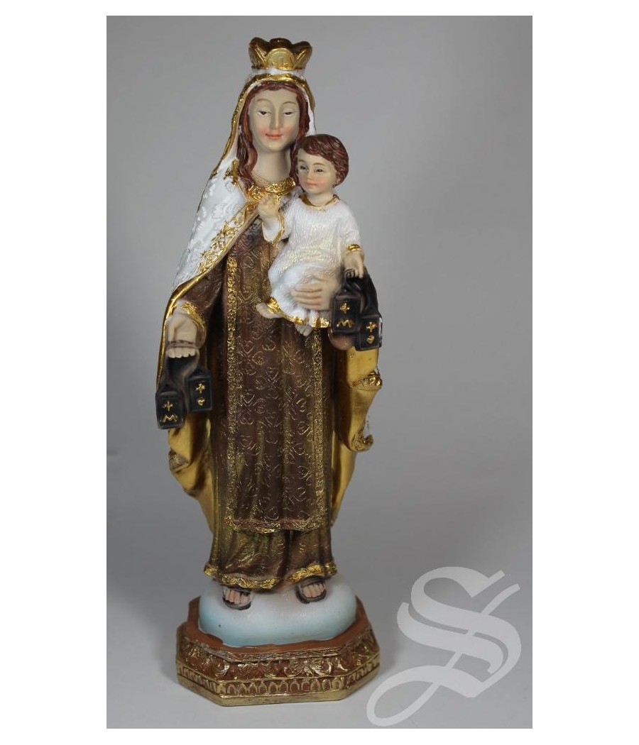 VIRGEN DEL CARMEN TELE REPUJADA 20 CM