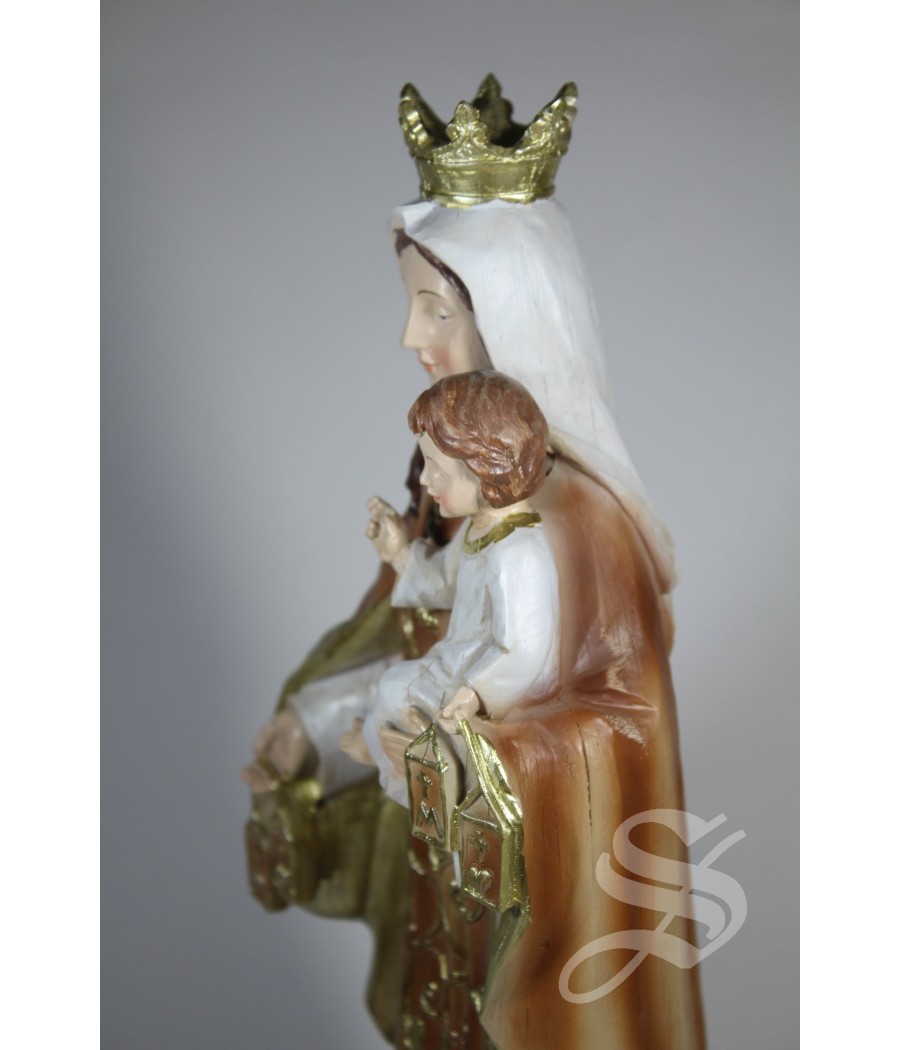 VIRGEN DEL CARMEN MADERA CLARA 30 CM