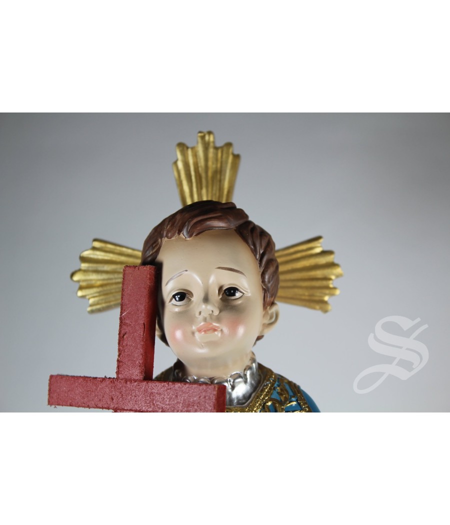 NIÑO JESUS DEL REMEDIO CON CRUZ 30 CM. VESTIDO AZUL