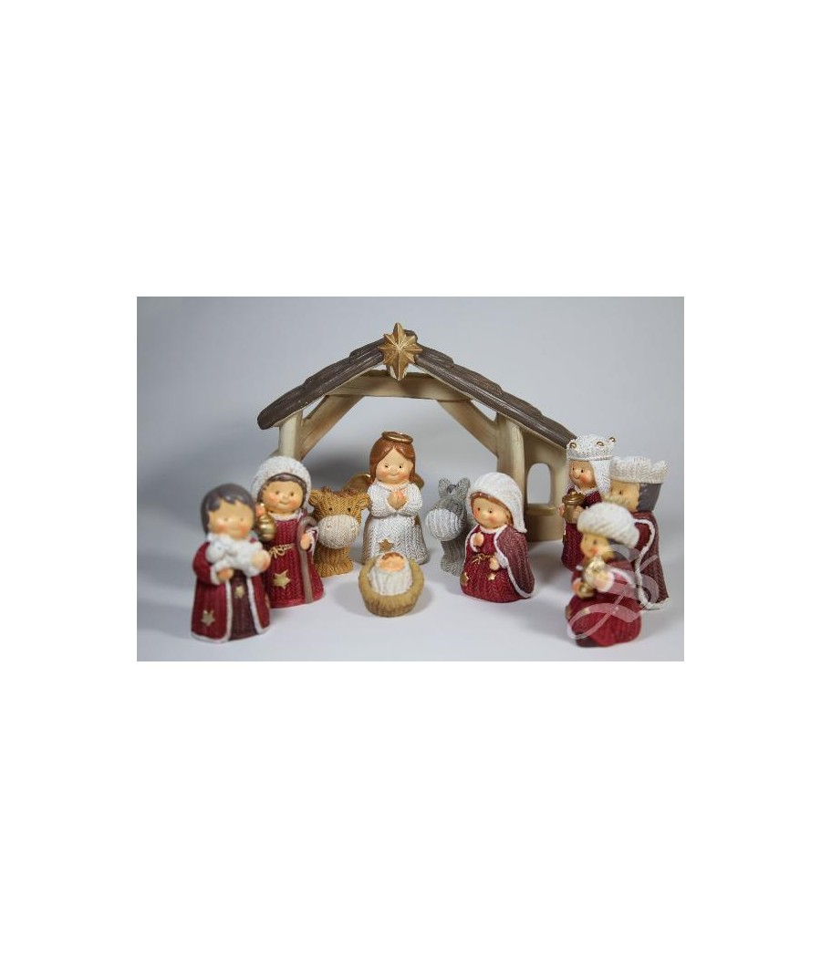 NACIMIENTO 10 PZ. 5,3 CM. TONOS ROJOS