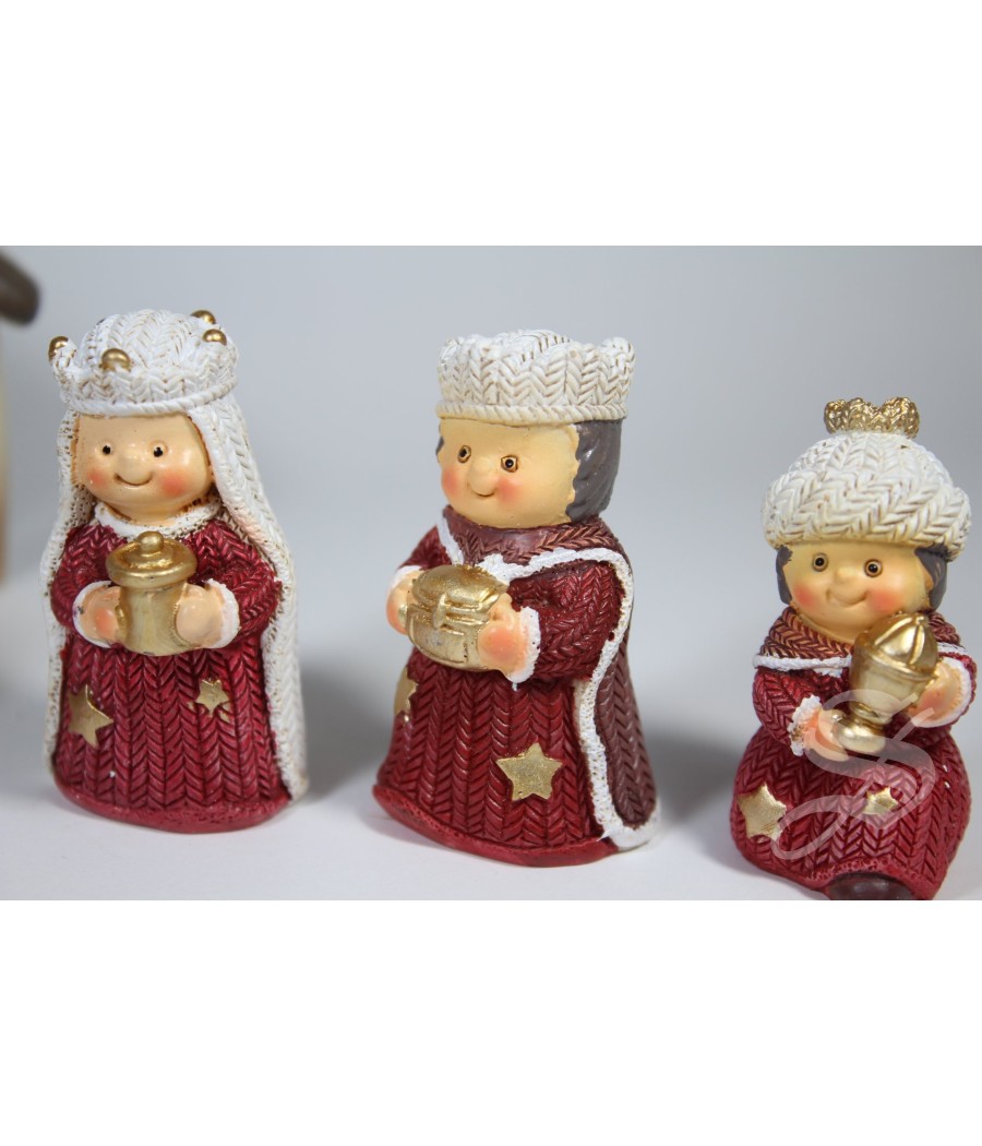 NACIMIENTO 10 PZ. 5,3 CM. TONOS ROJOS