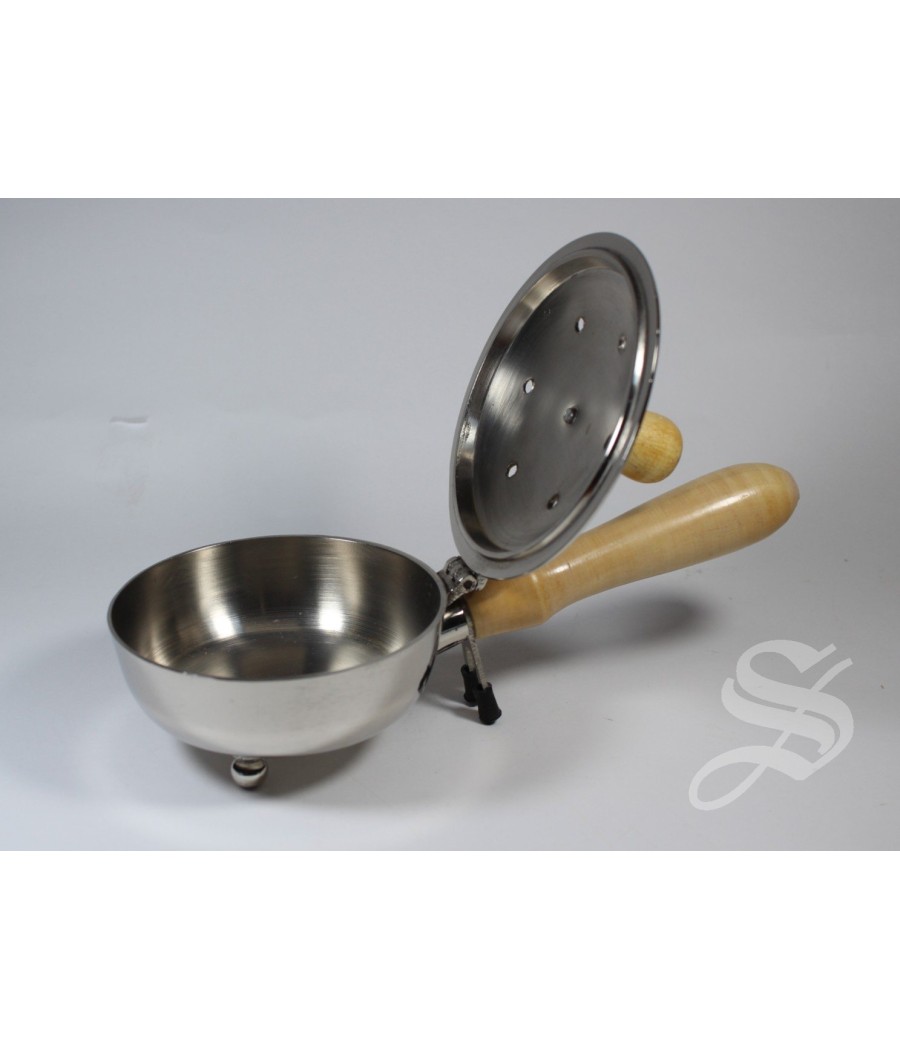 SARTEN PARA INCIENSO NIQUELADO 20 CM. ALTO