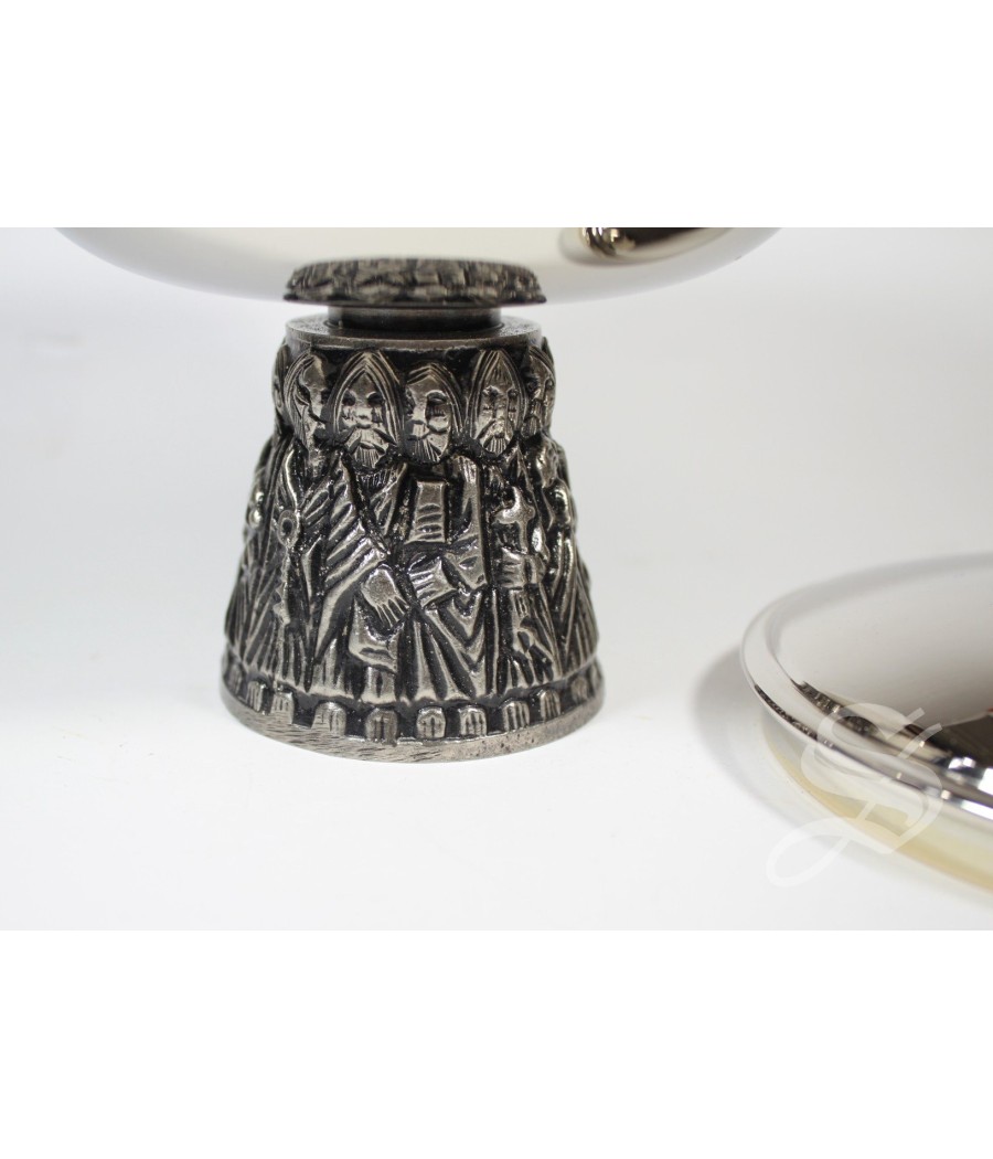 COPON NIQUELADO, INTERIOR DORADO 15 CM.