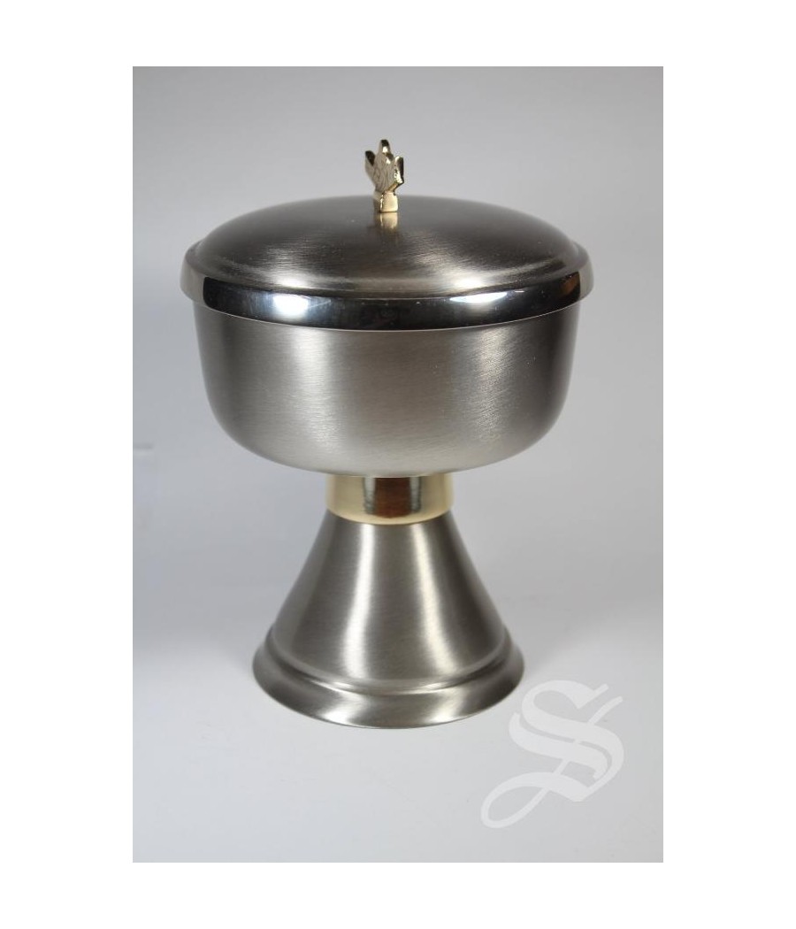COPON NIQUELADO, INTERIOR DORADO 16 CM. ALTO