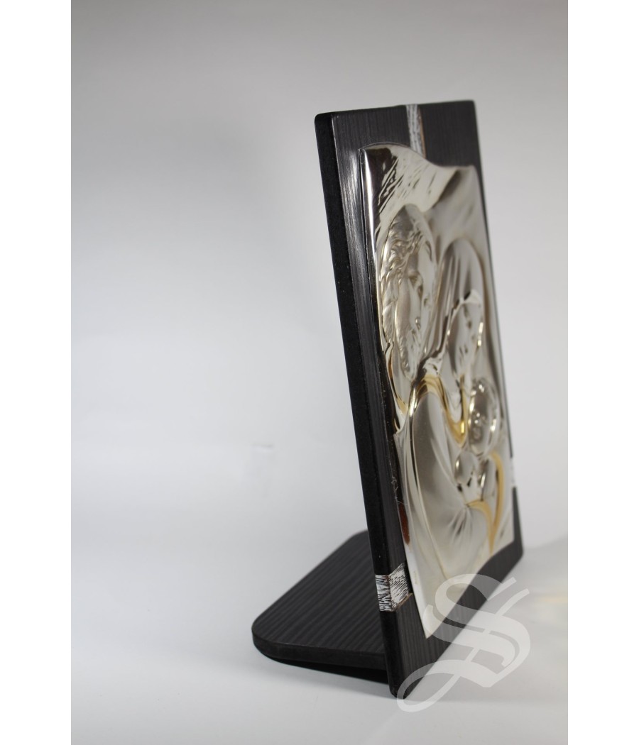 CUADRO SILVER FLASH SAGRADA FAMILIA SOBRE MADERA 17,5 X 25 CM.
